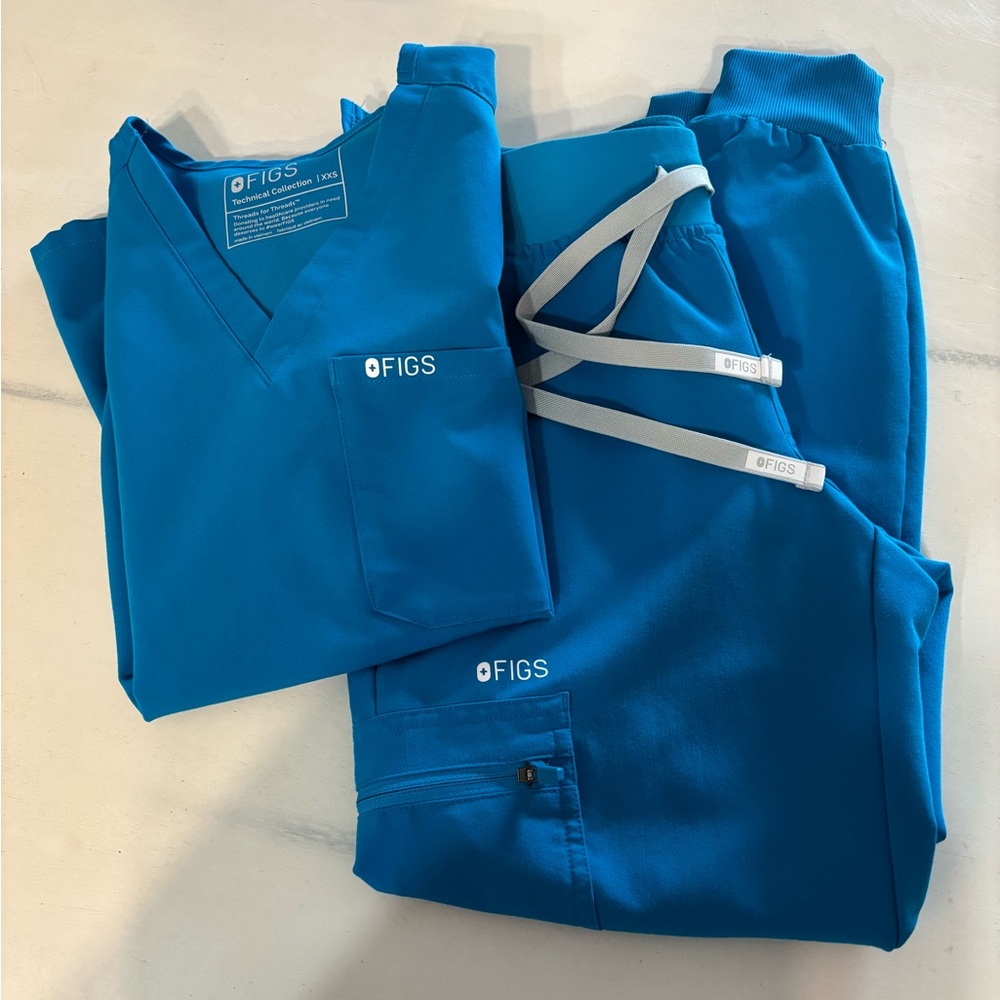 Figs Blue Scrub Set